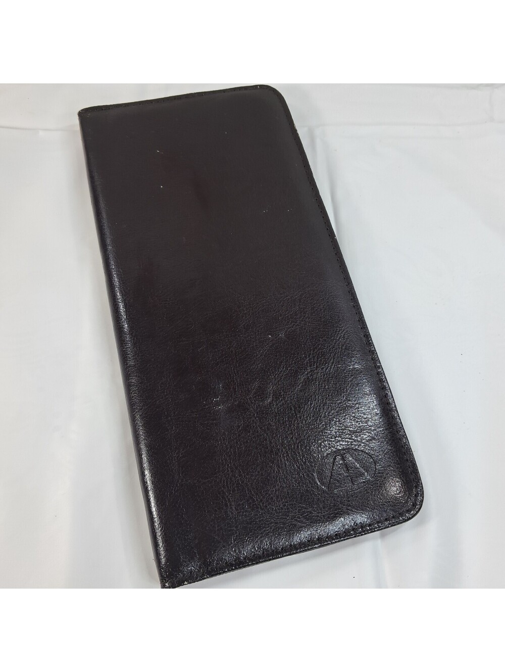 Avenues America business card holder photo organizer brown vinyl faux leather
